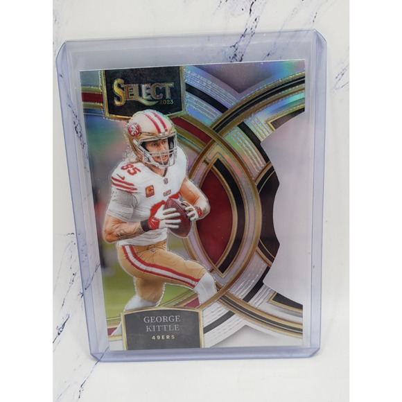 2023 Panini Select Premier Level George Kittle #153 Silver Prizm Die-Cut - Picture 1 of 4